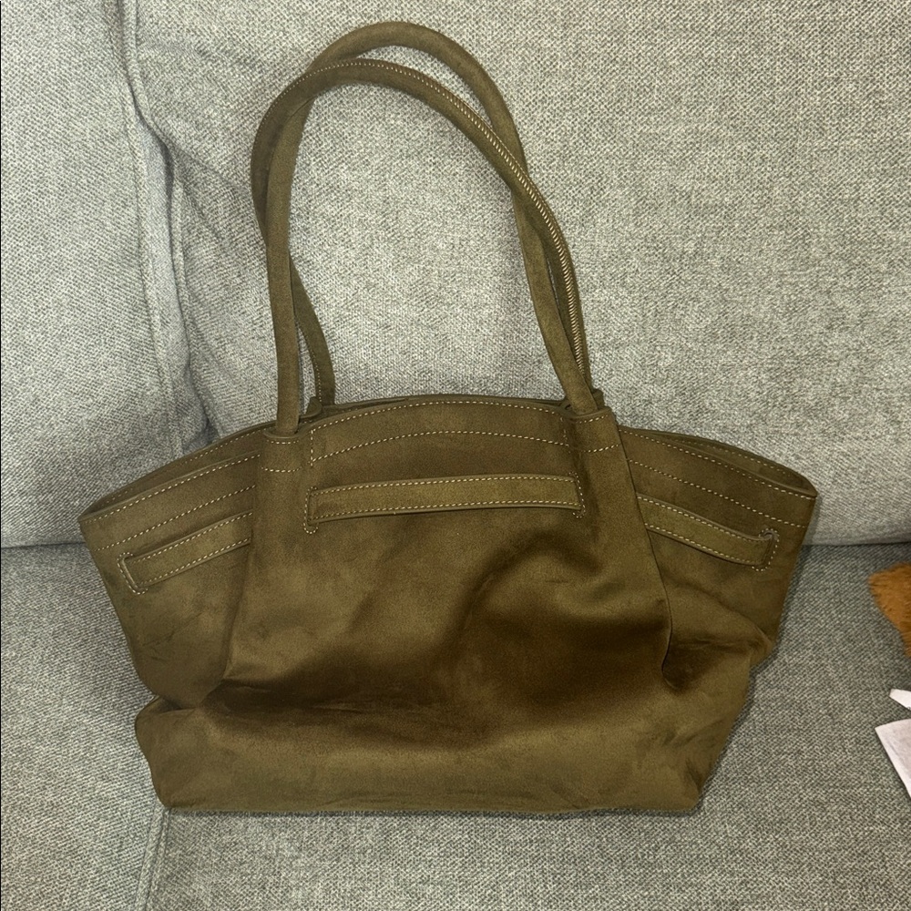 JW PEI Olive Green Suede Bag - Picture 2 of 3